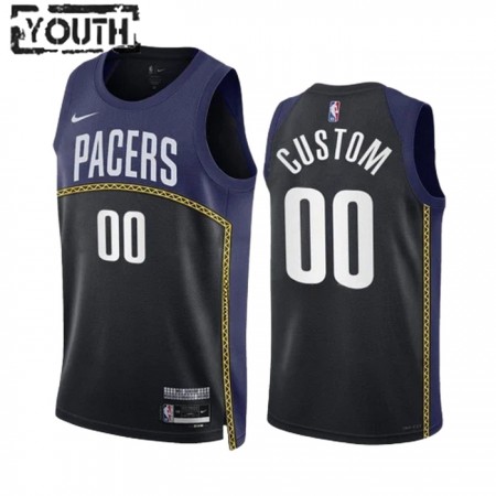 Dres Indiana Pacers Prilagođeni Black Nike 2022-23 City Edition Navy Swingman - Dječji